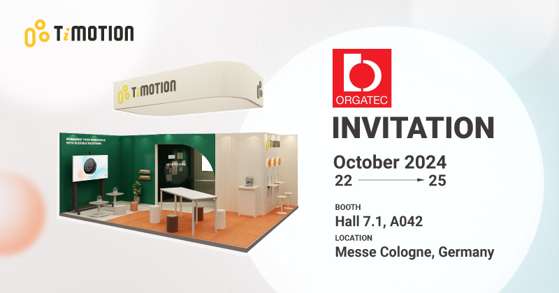 TiMOTION Exhibits at Orgatec Cologne from 22-25 october 2024