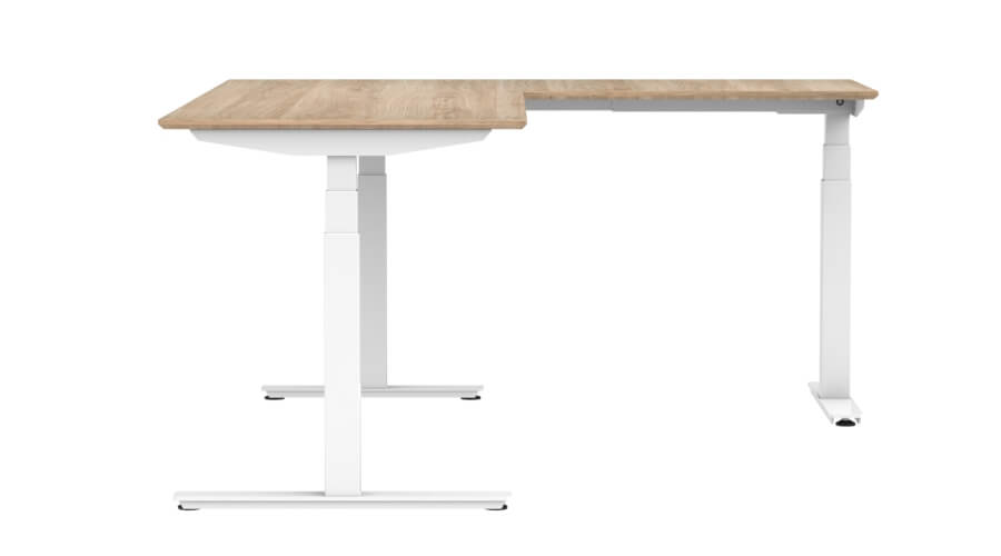 L-Shaped Adjustable-Height Desk Frame | TEK02