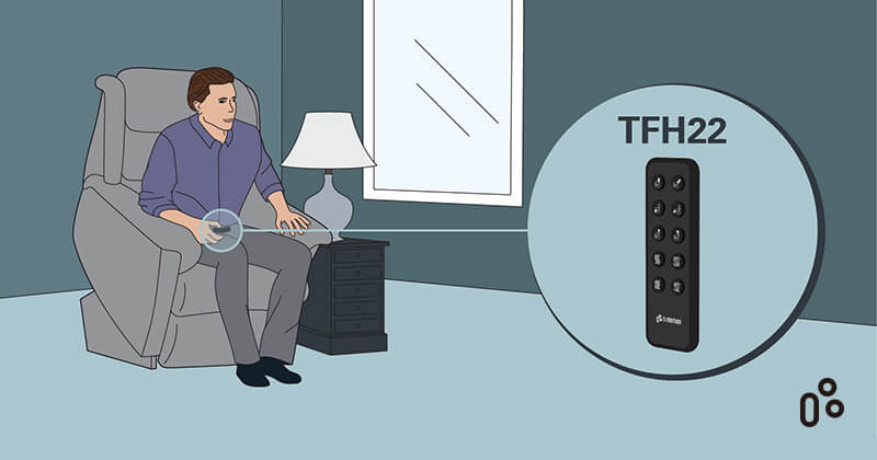 第一傳手控器TFH22適合躺椅、沙發或休閒椅等傢俱應用